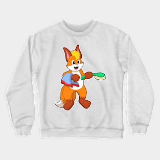 Fox with Towel & Brush Crewneck Sweatshirt